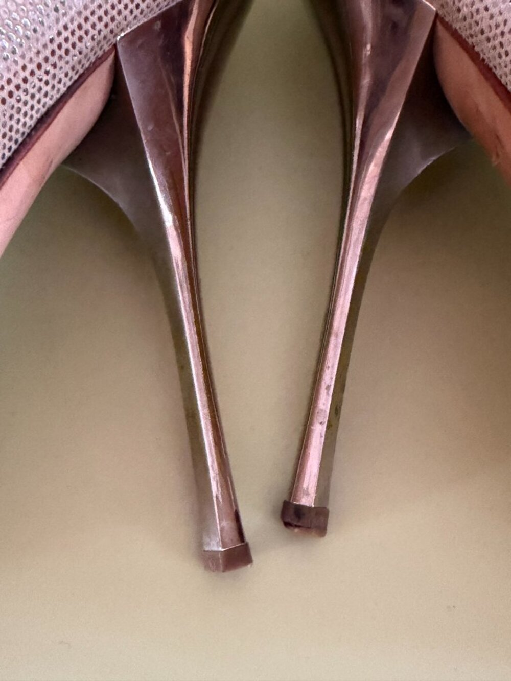 Roberto Cavalli Pink Lizard Metallic Curved Heel Pumps Italy 39.5 US 9 - Picture 8 of 8